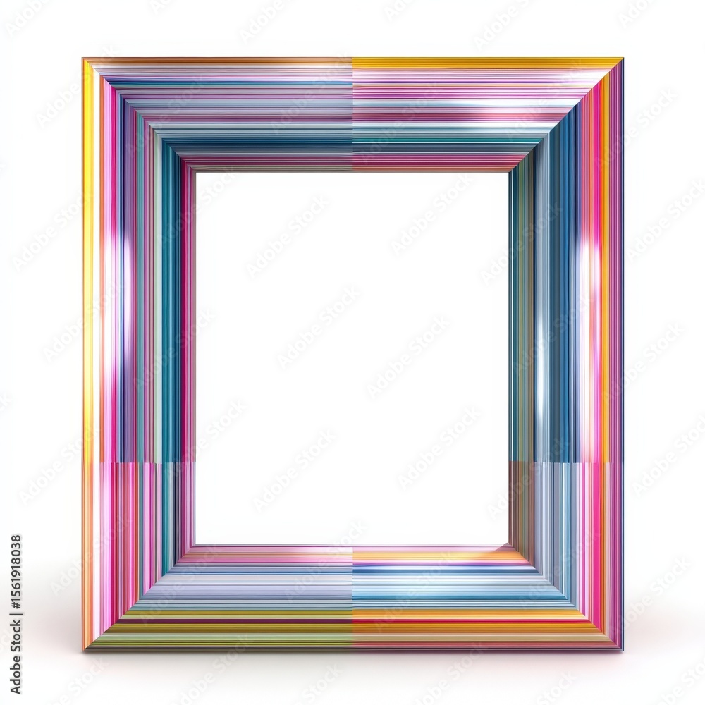 Poster colorful striped frame border design element for photo or text perfect for modern projects and artis