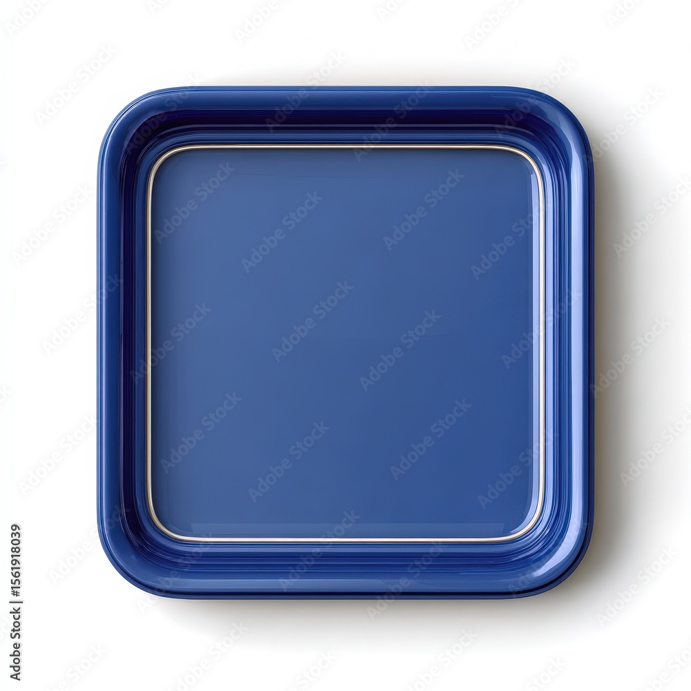 Poster elegant blue square frame mockup perfect for design presentation and branding projects