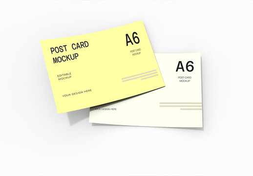 Stacked Postcard Mockup