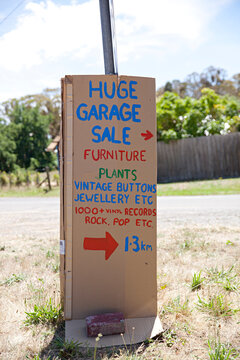 Huge Garage Sale - hand painted sign