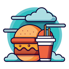 Fast food vector icon design