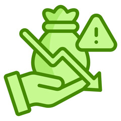 Stock Market Crash Icon