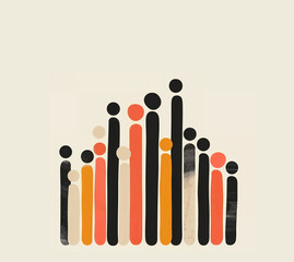 Abstract illustration of a diverse community or team