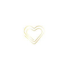 Fototapeta premium Gold Paperclip Heart, for paper, notepad, notes, connection