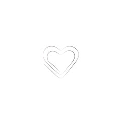Silver Paperclip Heart, for paper, notepad, notes, connection