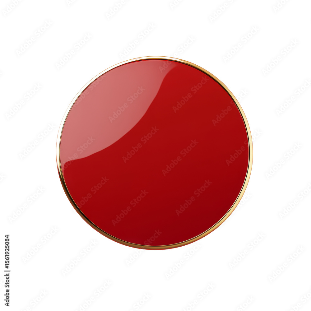 Aufkleber elegant red button with gold trim for digital design projects