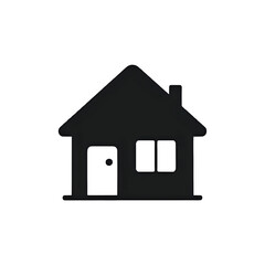 Simple House Icon: Minimalist Home Symbol for Design Projects