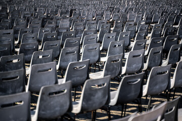 rows of seats in stadium