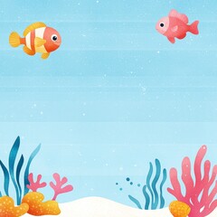 Thriving Underwater Ecosystem with Microscopic Life and Colorful Fish