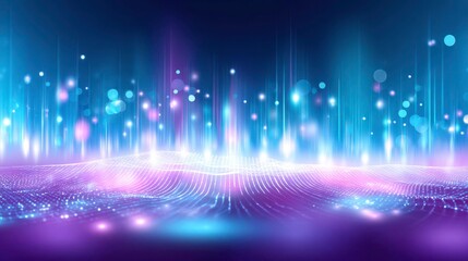 Futuristic Technology Landscape: Abstract Data Visualization, Artificial Intelligence, Metaverse