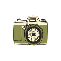 Retro Camera Illustration: Vintage Photography Design Element