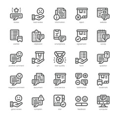 Shopping Review Icon pack for your website, mobile, presentation, and logo design. Shopping Review Icon outline design. Vector graphics illustration and editable stroke.