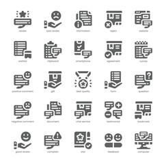 Shopping Review Icon pack for your website, mobile, presentation, and logo design. Shopping Review Icon solid design. Vector graphics illustration and editable stroke.