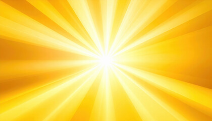 Obraz premium Bright rays of light radiate in vibrant yellow background, creating warm atmosphere