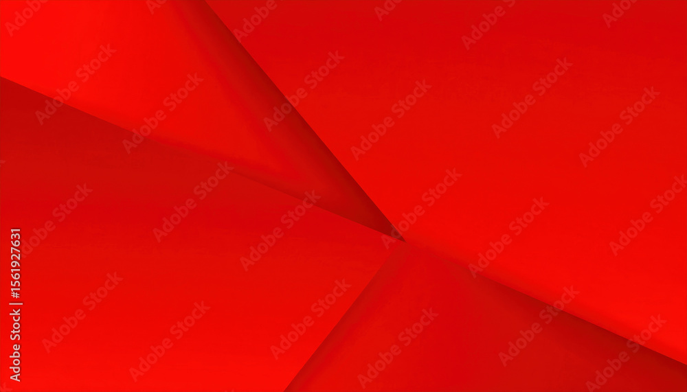 Poster vibrant red abstract background with layered paper design and depth