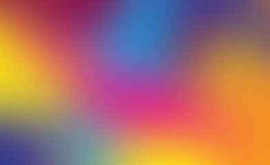 Smooth and blurry colorful gradient mesh background. Modern bright rainbow colors. Easy editable soft colored vector banner template. Premium quality.