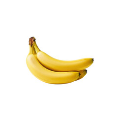 Bunch of yellow bananas for healthy eating isolated PNG with Transparent Background