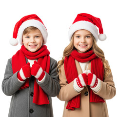 Boy with girl isolated on transparent background