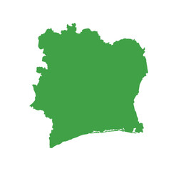 Obraz premium Ivory Coast Map Boundary