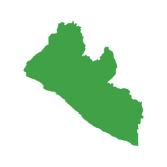 Fototapeta premium Liberia Map Boundary