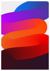 Abstract Smooth Gradient Spine Effect