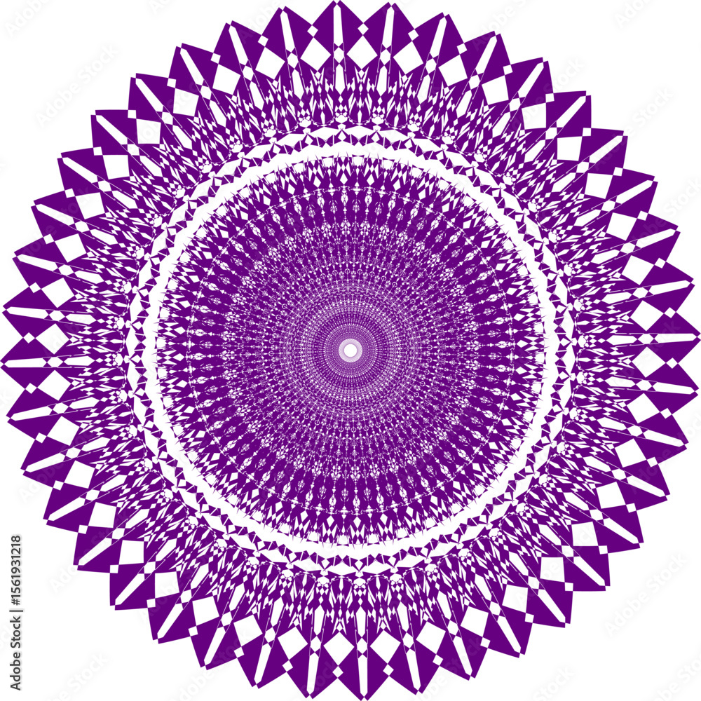 Poster a bright geometric mandala with a multi-colored pattern. the symmetrical design radiates energy and 