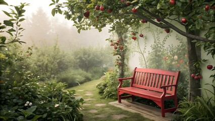 Bench In The Park, Ai Generated