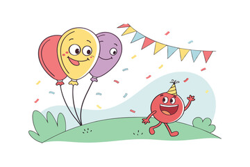 Playful Design Trend Featuring Bold Colors Quirky Shapes and Whimsical Visual Elements