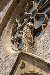 The sculpture in Sacred Heart Cathedral, Sarajevo. The sculpture in Sacred Heart Cathedral is taken in Sarajevo