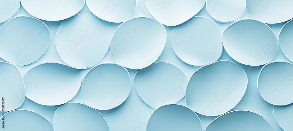 Poster smooth and gentle pastel blue geometric background with subtle curves and rounded edges for contempo