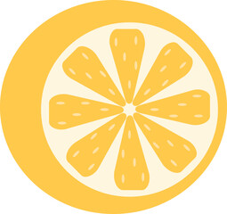 Fresh Orange Fruit Vector Illustration Isolated on White Background