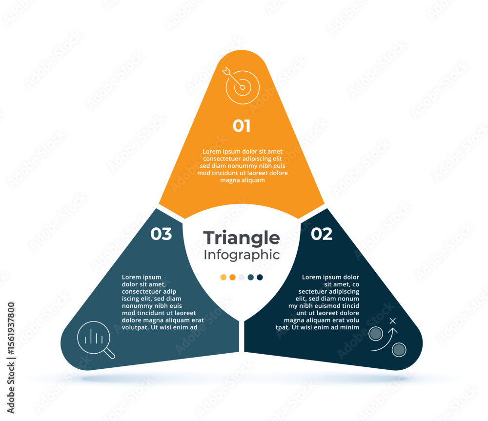 Poster infographic elements data visualization abstract elements of graph, diagram with 3 steps, options, p