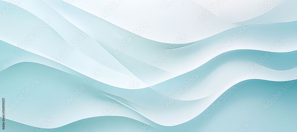 Poster serene soft blue patterned design featuring subtle geometric waves and a harmonious flowing aestheti