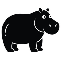 Cute Hippo Illustration