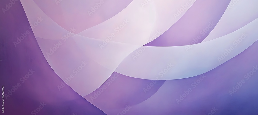 Poster stylish abstract background with smooth purple gradient, structured curves, and flowing geometric el
