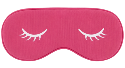 Isolated sleeping mask with eyelashes