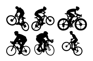 Silhouette of Cyclists 