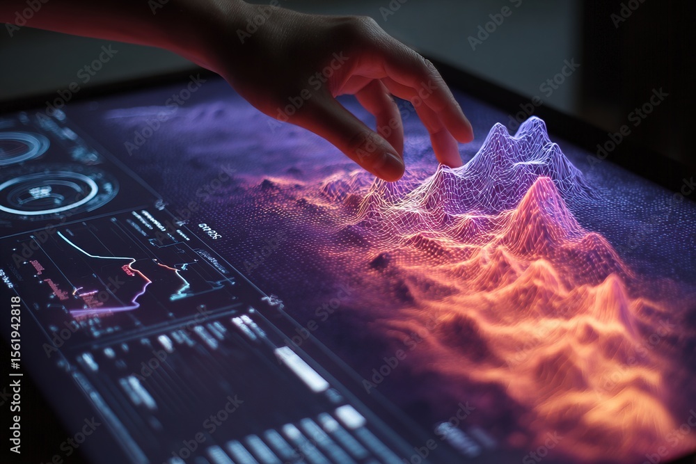 Poster exploring digital landscapes with interactive visualization techniques