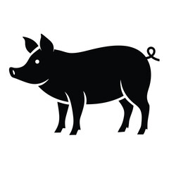 Silhouette of a Pig