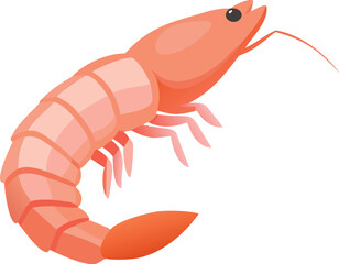 detailed digital art illustration, large shrimp, dark blue outline, intricate details, realistic anatomy, vibrant colors, textured surface, dynamic pose, sharp focus, cinematic lighting
