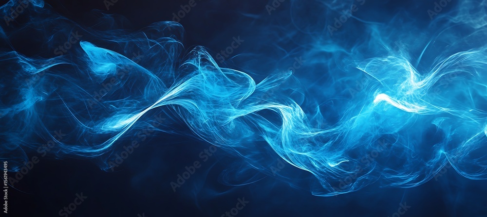 Poster vibrant sapphire blue abstract background featuring smooth polygonal patterns and luminous gradient 