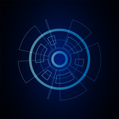 Sci fi futuristic user interface, HUD, Technology abstract background , Vector illustration.	
