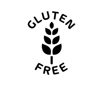 Gluten free icon. Logo symbol gluten free bread. Grain wheat. Badge design cereal illustration on transparent background. 
