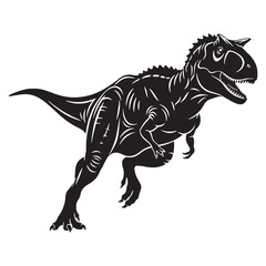 An agile hunter of ancient lands – Carnotaurus silhouette formed through clean Carnotaurus vector – Carnotaurus illustration

