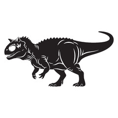 The bull-horned carnivore reimagined – Carnotaurus silhouette with powerful Carnotaurus vector – Carnotaurus illustration

