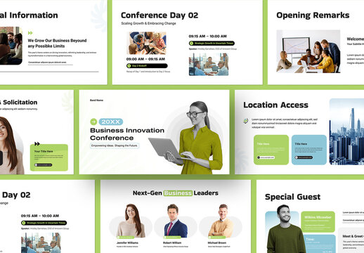 Modern Business Conference Event Agenda Presentation