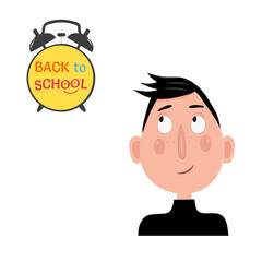 Back to school. Children's products for education. Vector illustrations in flat style. All objects are isolated.