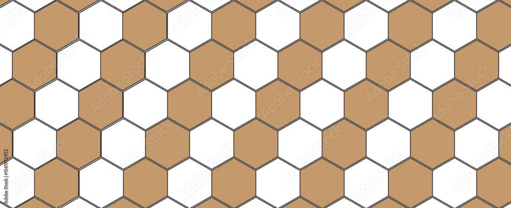 Poster Modern white background textured with abstract hexagon pattern.vector