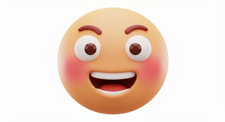 Fototapeta premium Digital emoticon happy expression graphic design