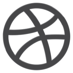 Obraz premium Abstract geometric circular shape with intersecting curved lines and internal square elements isolated on transparent background